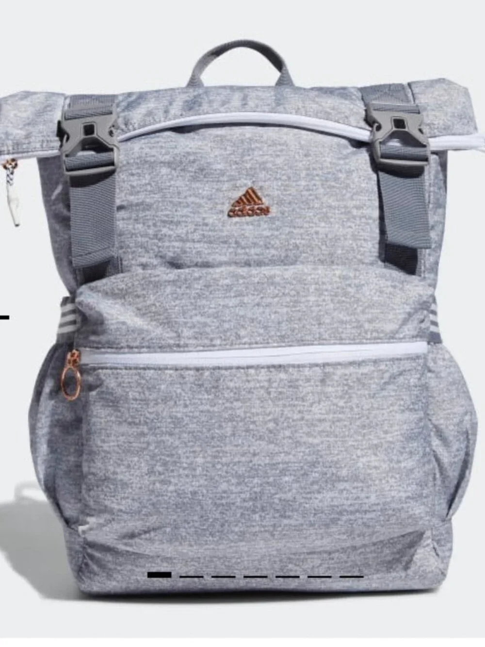 Adidas Women's Yola II Yoga Gym Travel Backpack - Gray/Rose Gold
